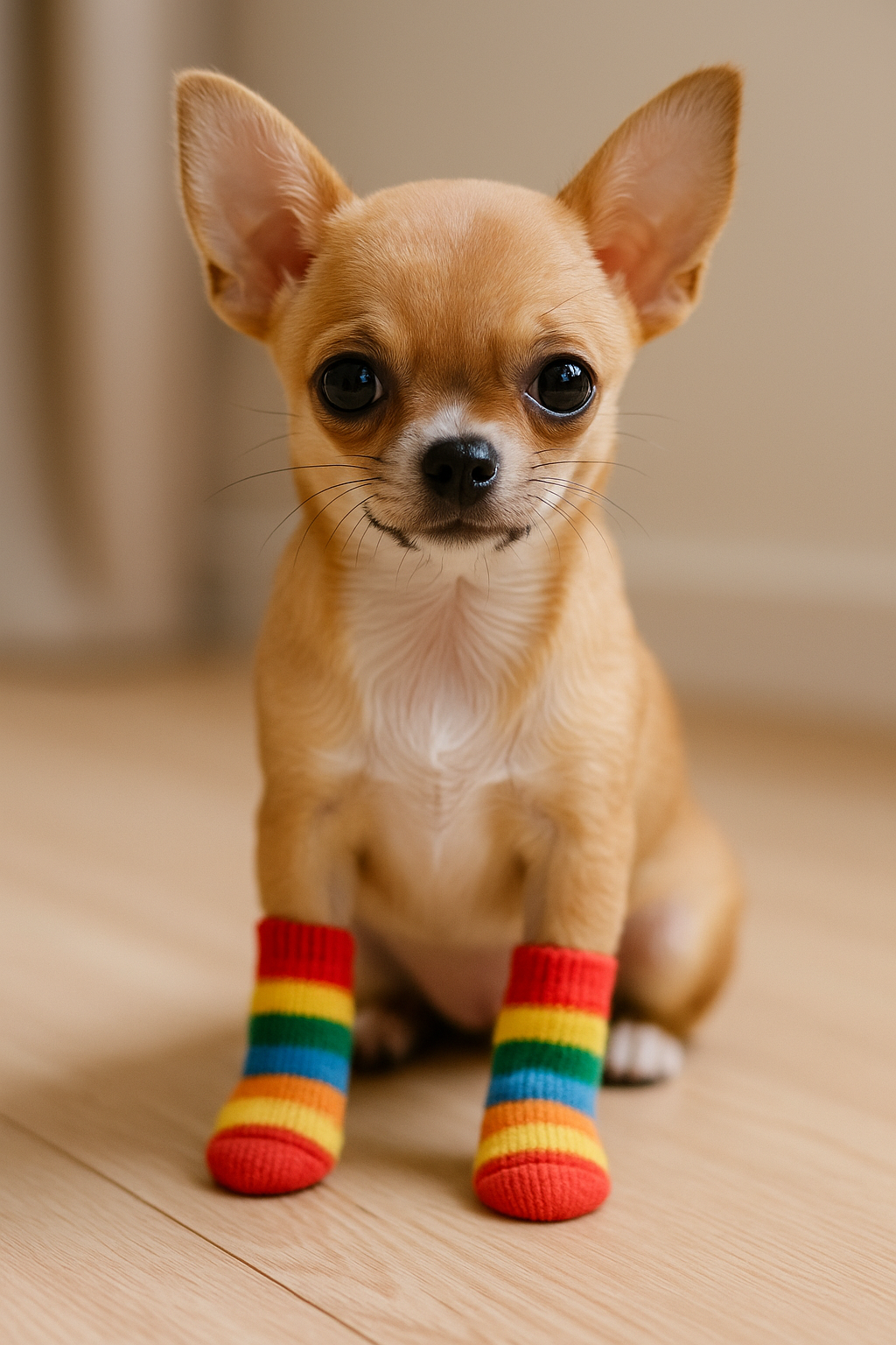 Chihuahua socks 7 Rainbow Striped Chihuahua Socks